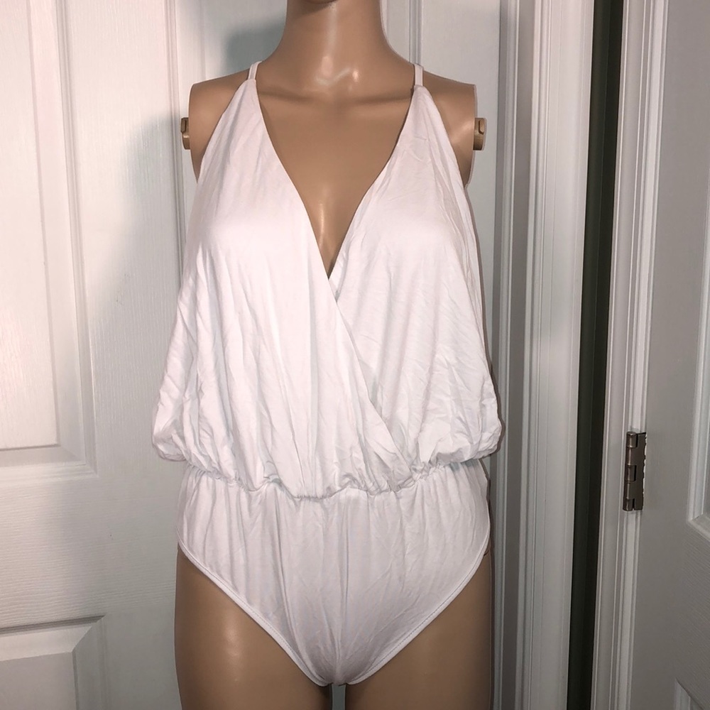 Choies White Bodysuit. NWT. S